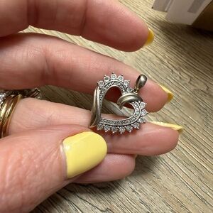 Dazzling Silver Heart Necklace